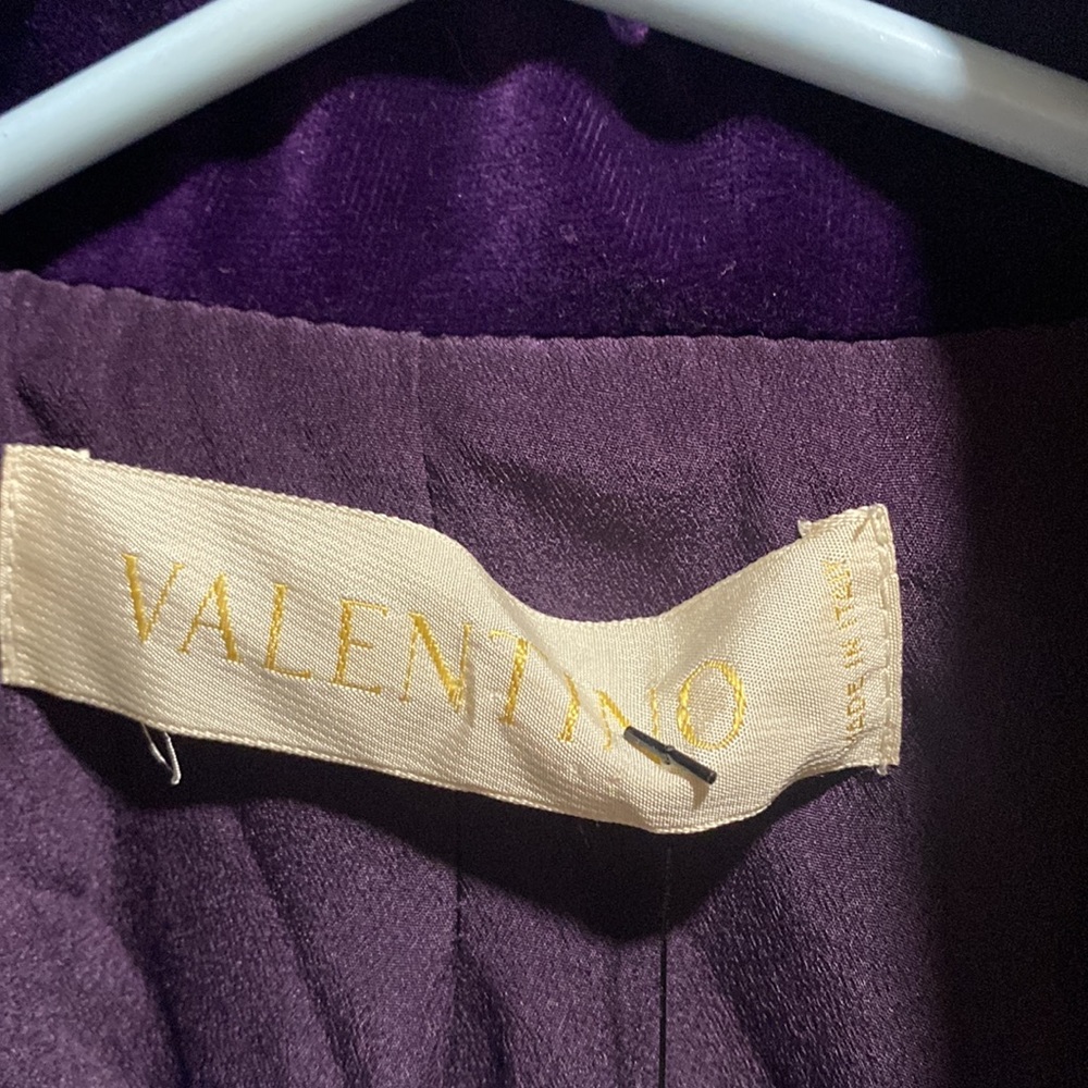 Valentino purple velvet long blazer - Picture 4 of 7